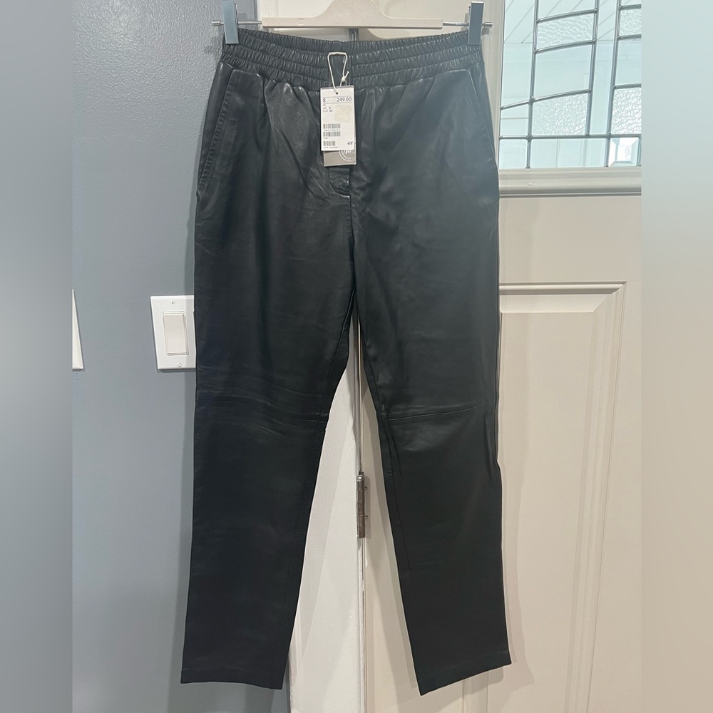 8. NWT: H&M 100% Genuine Leather Joggers
